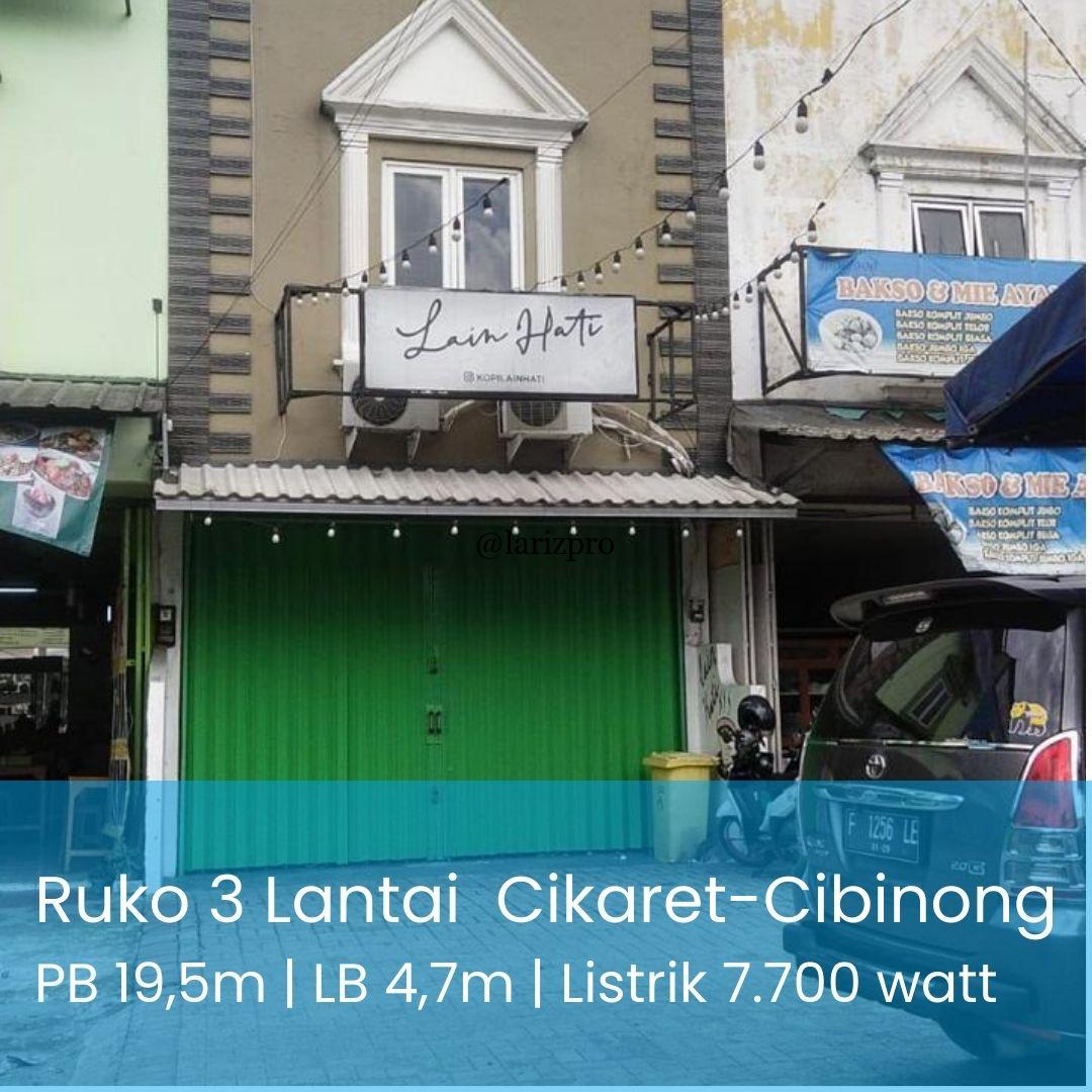 Ruko 3 Lantai SHM Lokasi Strategis Jl Raya Cikaret Cibinong Harga 3 M Nego