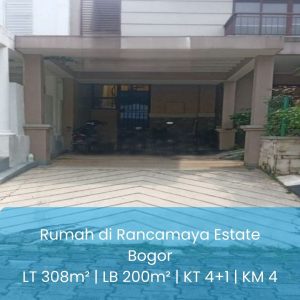 Rumah di Rancamaya Estate Bogor – Hunian Sejuk 2 Lantai LT 308 m2 SHM