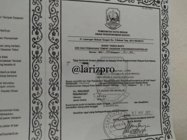 Kios Pasar Kranggan Bekasi Lantai Dasar – Strategis Murah - Gambar 9