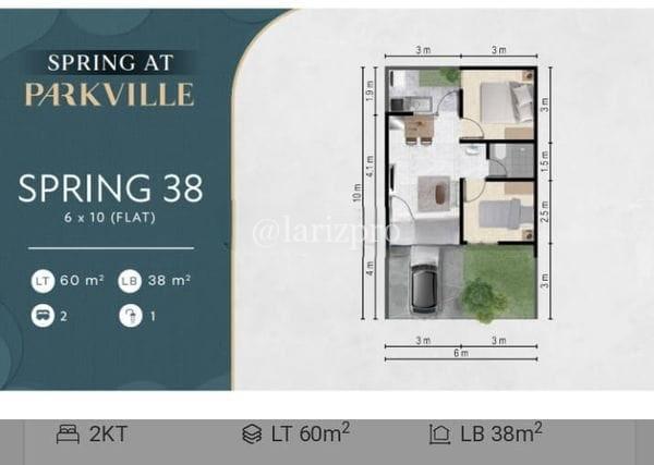 Rumah Spring at Parkville Sentul Siap Huni Cluster Premium SHM - Gambar 2