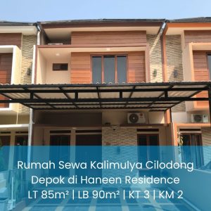 Rumah Sewa Kalimulya Cilodong Depok Haneen Residence 3 Kamar SHM Strategis